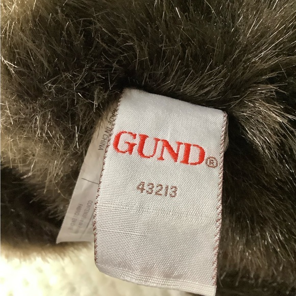 GUND Dark Brown Plush Bear 43213 Stuffed Animal w Red Bow - Picture 11 of 16